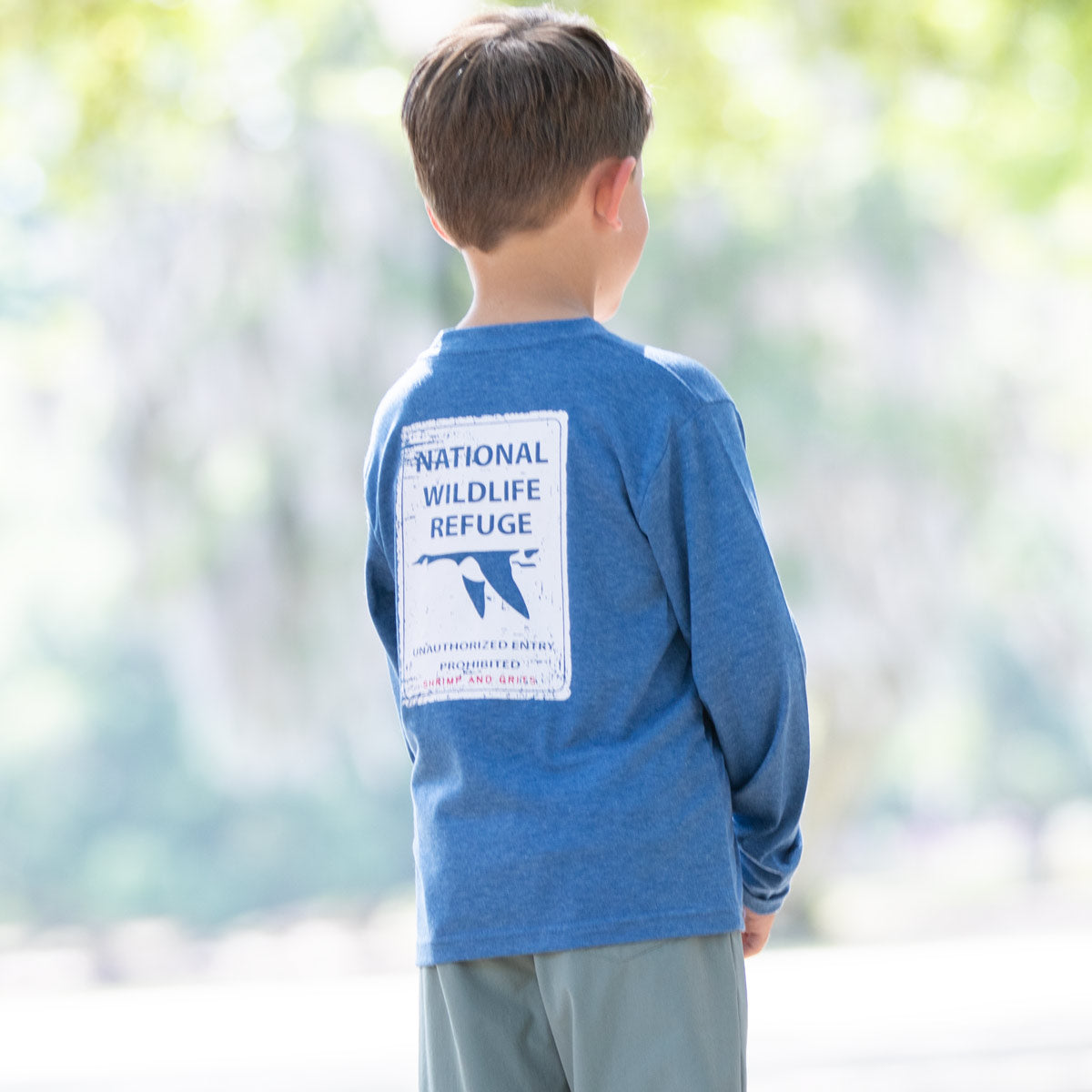 Back view of Wildlife Refuge Graphic Tee Back