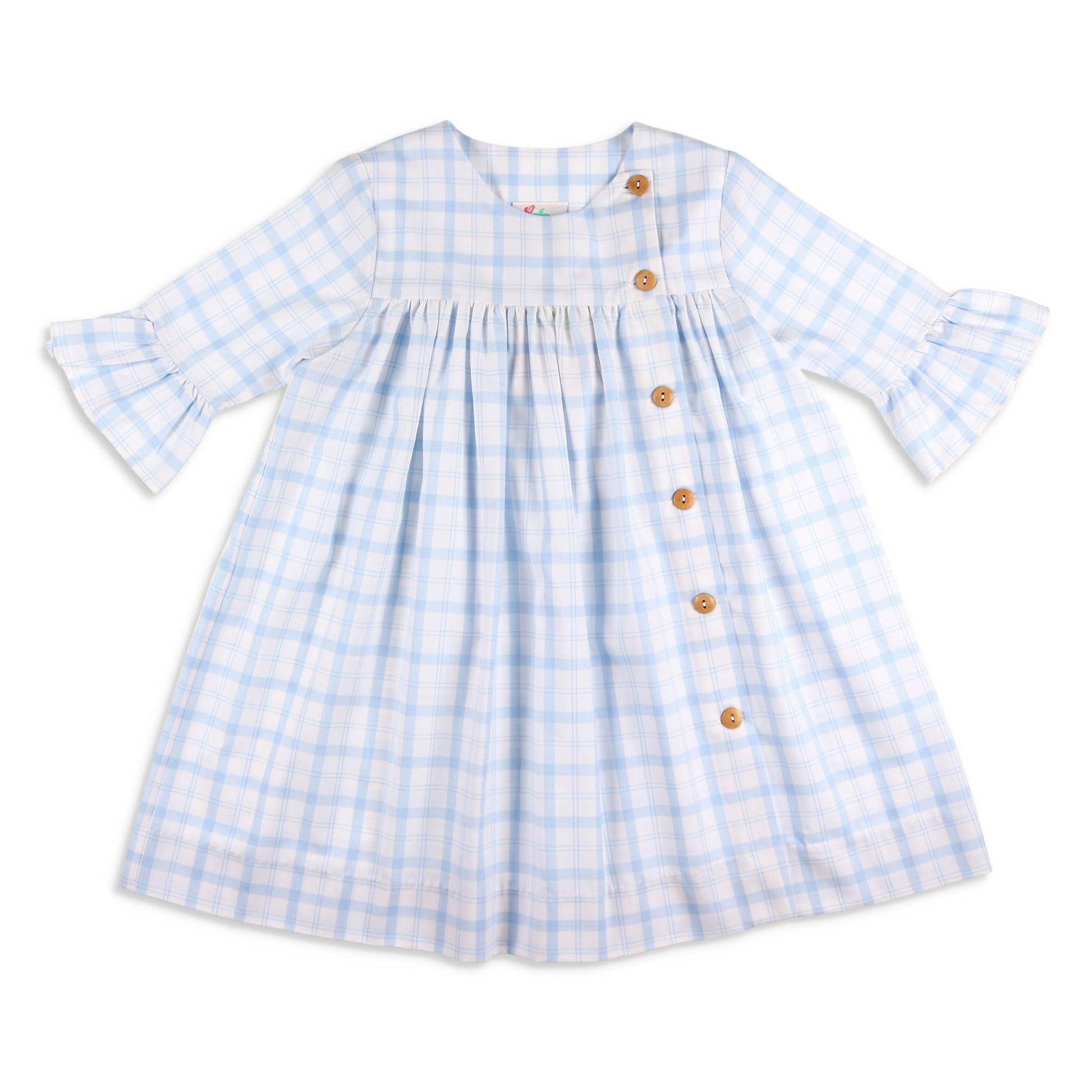Baby Girls' Vintage College Style Plaid Embroidery Printed Three Piece Set  For Autumn And Winter