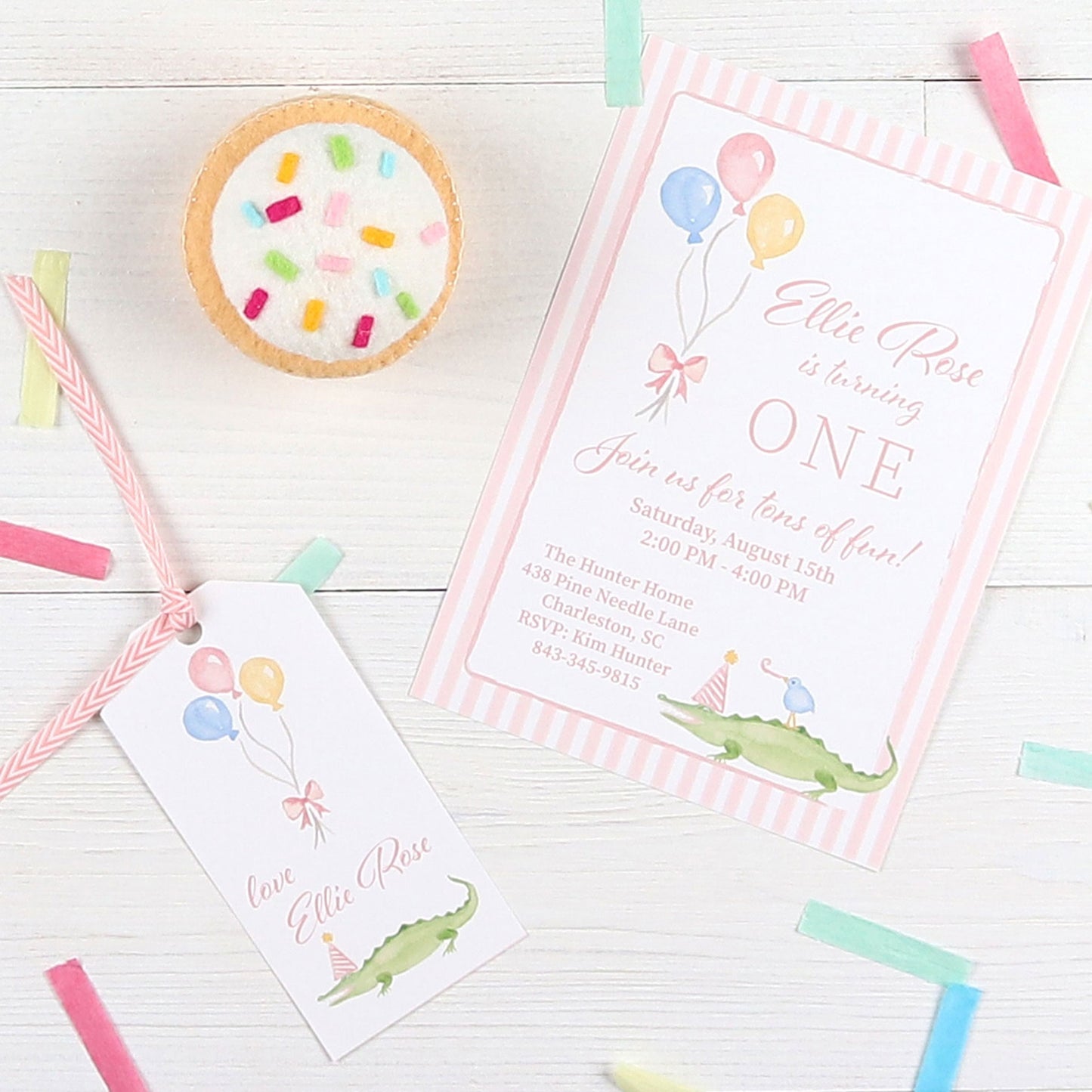 Party Animal Birthday Invitation and Gift Tag