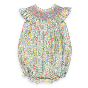 Sunny Floral Smocked Bubble