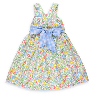 Sunny Floral Bow Back Dress back view