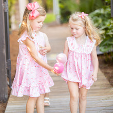 Load image into Gallery viewer, a little girl wearing Girls Cherry Blossom Bubble and playing with another little girl