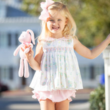 Load image into Gallery viewer, little girl holding stuffed bunny wearing Girls Easter Bouquet Set