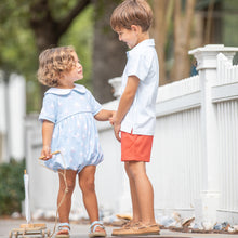 Load image into Gallery viewer, little boy wearing Boys Botany Bay Bubble holding hands with his brother on the sidewalk