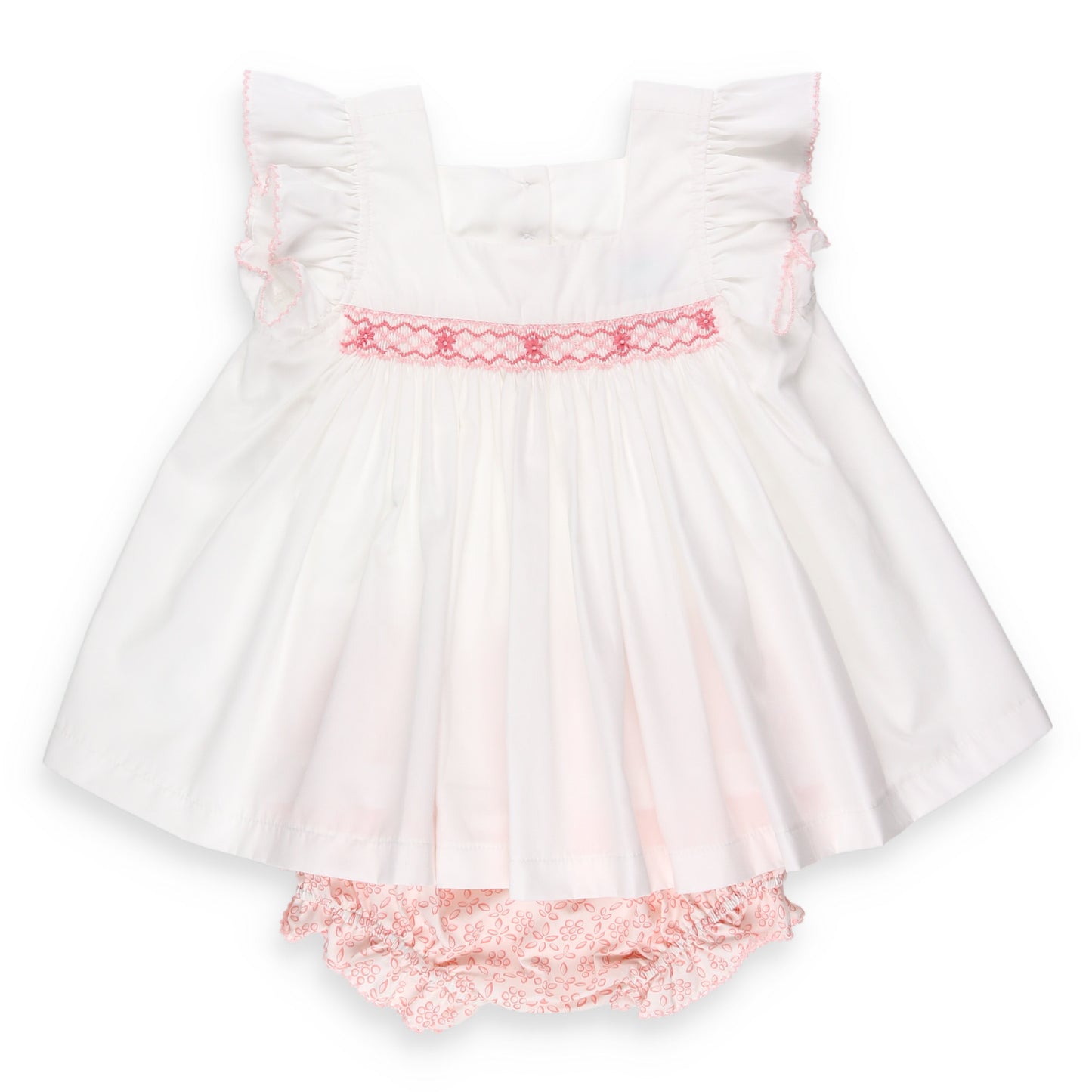 Girls Petit Rose Smocked Bloomer Set