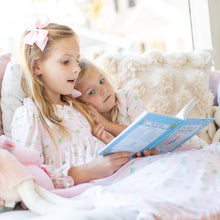 Load image into Gallery viewer, little girl reading to her sister wearing Hippity Hoppity Pink Lounge Set