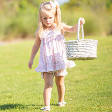 Load image into Gallery viewer, little girl wearing Hippity Hoppity Knit Set holding an Easter basket
