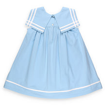 Load image into Gallery viewer, back view of the Light Blue Sail Away Dress