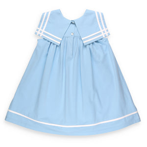 back view of the Light Blue Sail Away Dress