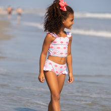 Load image into Gallery viewer, little girl at the beach wearing Girls La Fleur Bikini