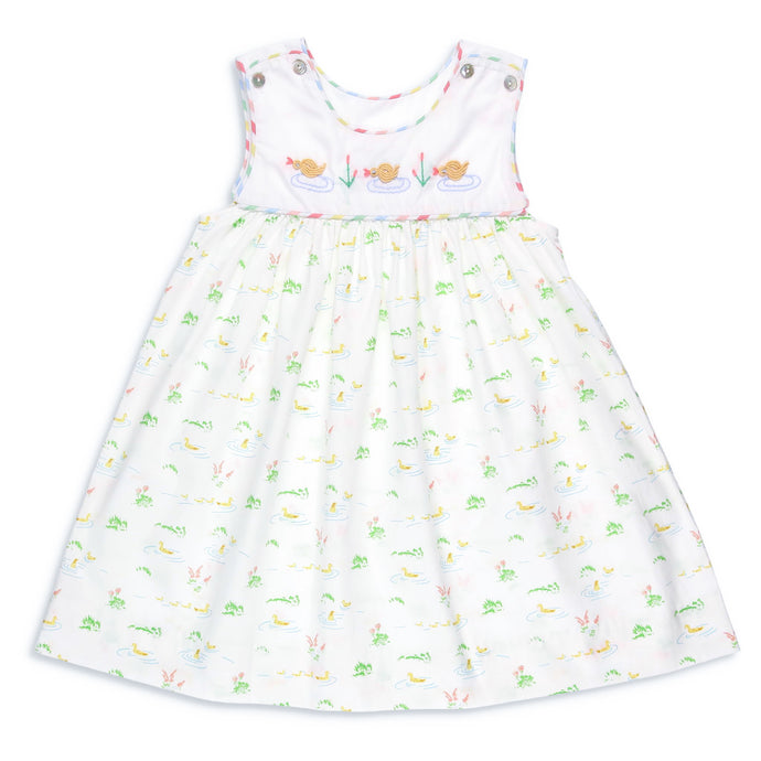 Lily Pad Embroidered Dress