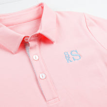 Load image into Gallery viewer, monogrammed Pink Cotton Knit Polo
