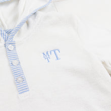 Load image into Gallery viewer, close up of monogram on a beach cover up