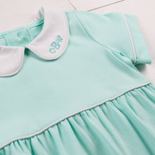 Load image into Gallery viewer, monogrammed aqua kids clothing