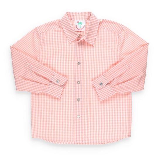 Pink Check Oxford