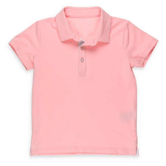 Pink Cotton Knit Polo
