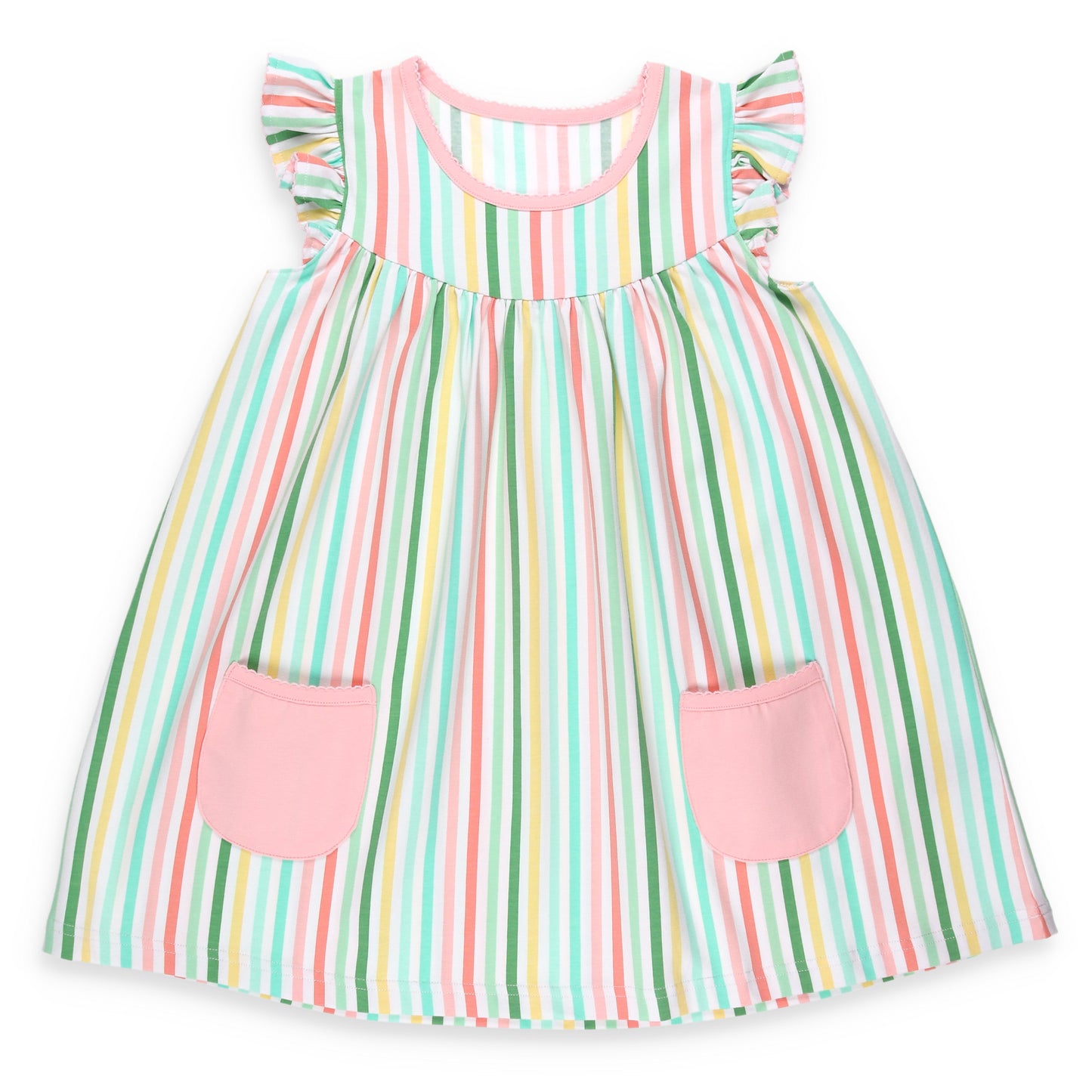 Beach Club Stripe Flutter Play Dress