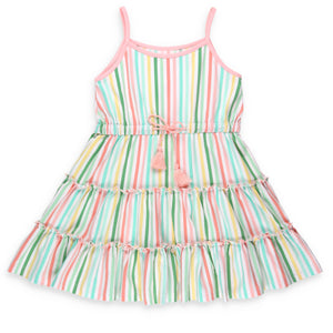 Beach Club Stripe Tier Dress