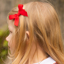 Load image into Gallery viewer, little girl wearing a Red Bitty Bow