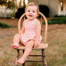 Load image into Gallery viewer, smiling baby sitting in a chair wearing Unisex Picnic Check Romper