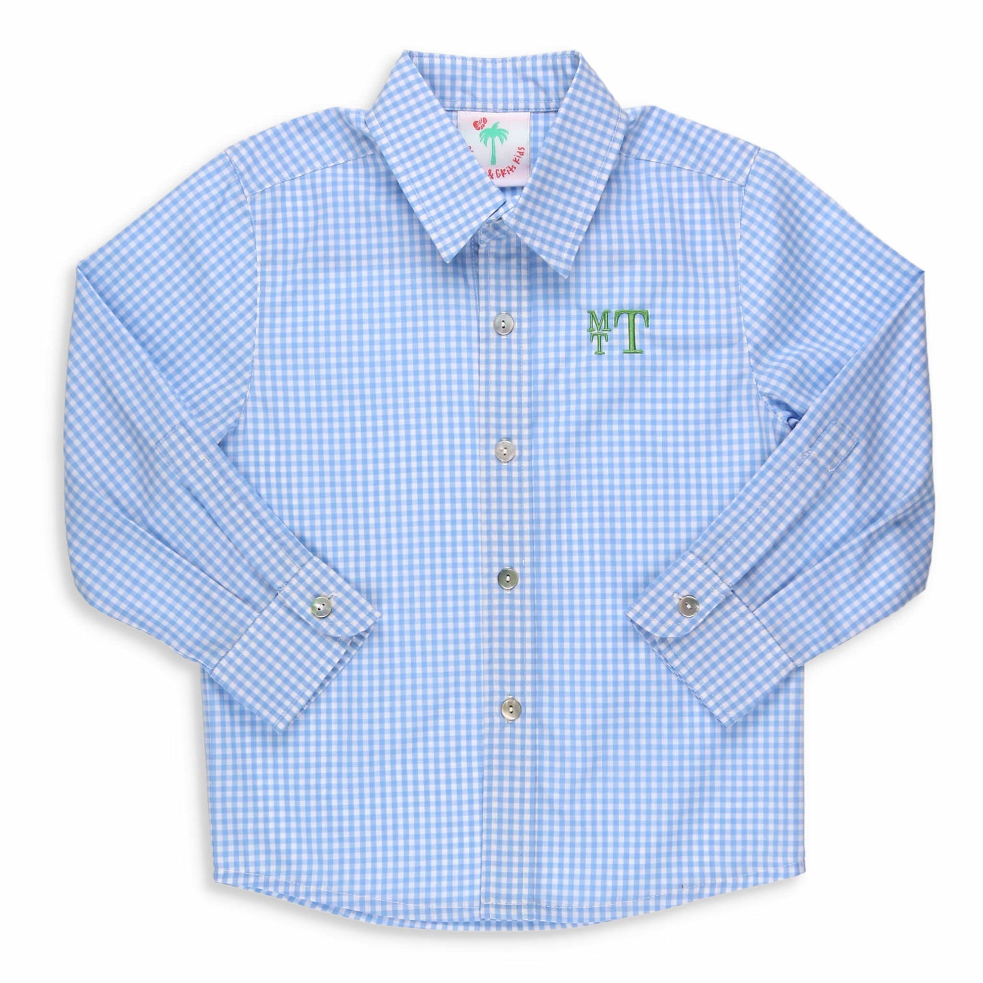 Sunny Blue Gingham Oxford