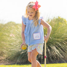 Load image into Gallery viewer, little girl playing croquet wearing Sunny Rainbow Embroidered Set