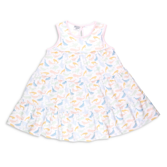 Colorful Whale Pima Flowy Dress