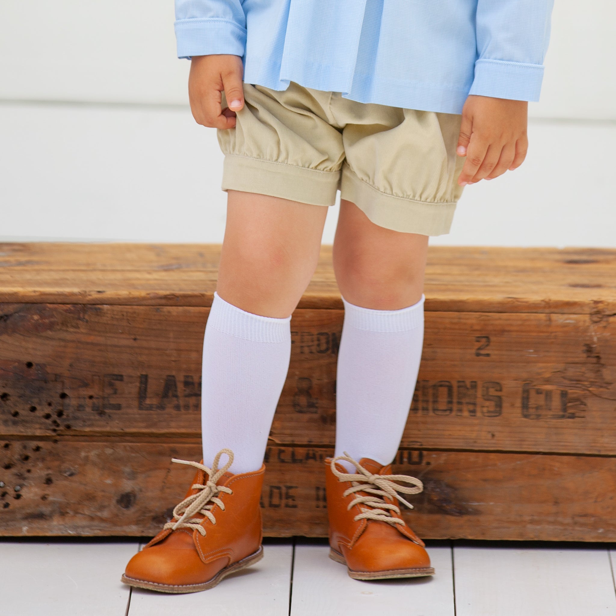 White Knee Socks (unisex) Shrimp and Grits Kids
