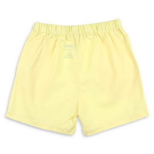 Yellow Twill Shorts front view